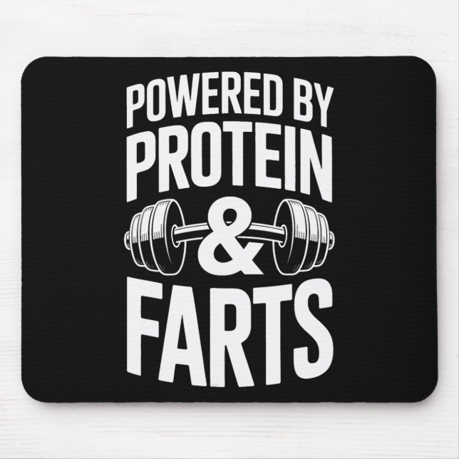 Tapis De Souris Propulsé Par Protéine Et Les Pâtes De Bodybuilding (Devant)
