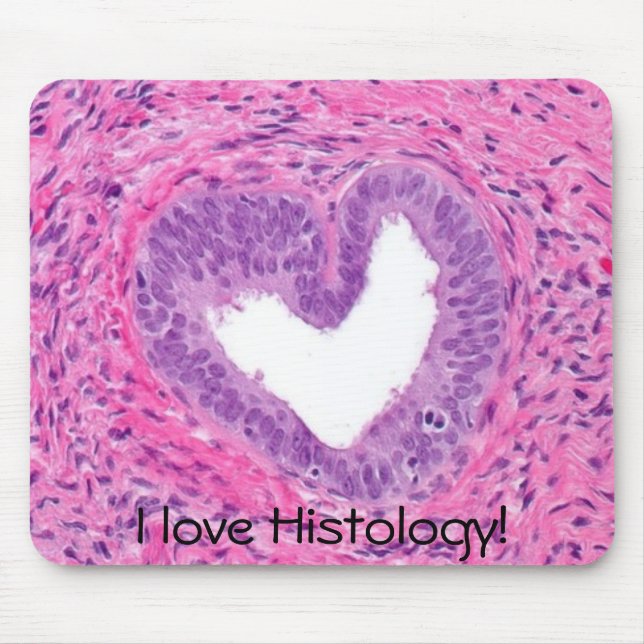 Tapis De Souris prostate - coeur, j'aime l'histologie ! (Devant)