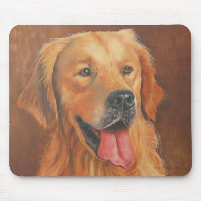 Tapis De Souris Protection de mousse de golden retriever (Devant)