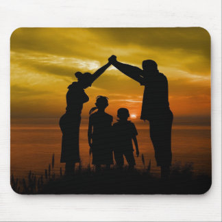 Tapis De Souris Protégez vos proches : Logo Famille P sans Pourcen