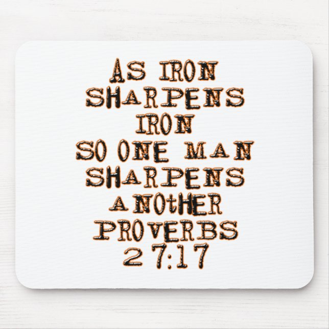 Tapis De Souris Proverbes 27:17 (Devant)