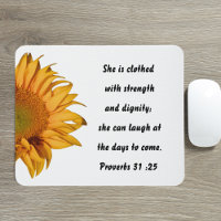 Proverbes 31:25 Bible Verse Demi-tournesol Personn