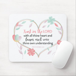 Tapis De Souris Proverbes 3:5 Mousepad - Confiance dans le coeur d