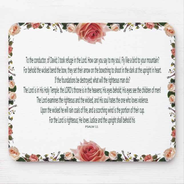Tapis De Souris Psaume 11, je me suis réfugié dans le Seigneur (Devant)