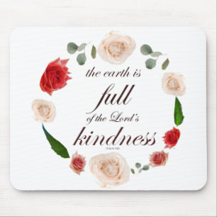 Tapis De Souris Psaume 33 Ecriture avec Art Floral