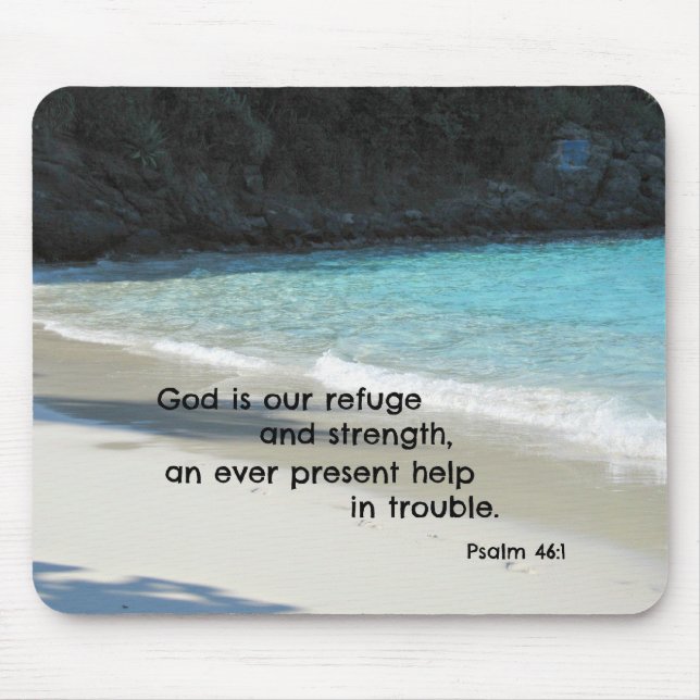 Tapis De Souris Psaume 46:1 God is our refuge and strength... (Devant)