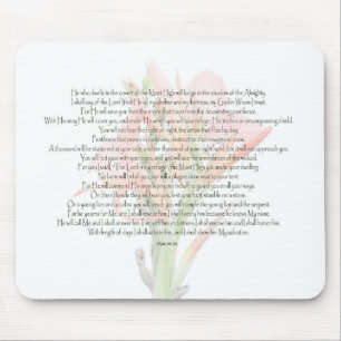 Tapis De Souris Psaume 91 Lily Flower Mon Dieu est celui en qui je