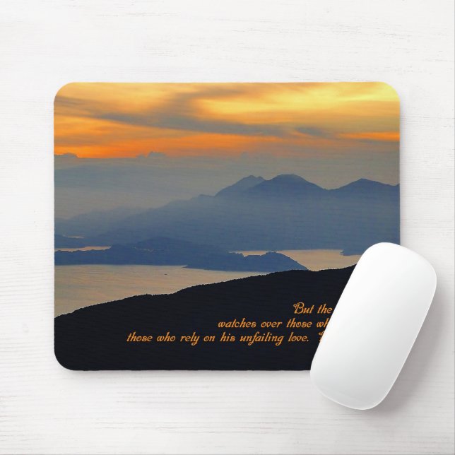 Tapis De Souris Psaumes 33:18 Inspirational (Avec souris)