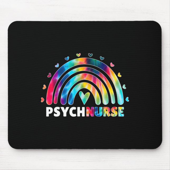 Tapis De Souris Psych Infirmière Tie Dye Infirmière Santé mentale  (Devant)