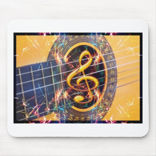 Tapis De Souris Psychadélique Accoustique Guitare, conception de l (Devant)