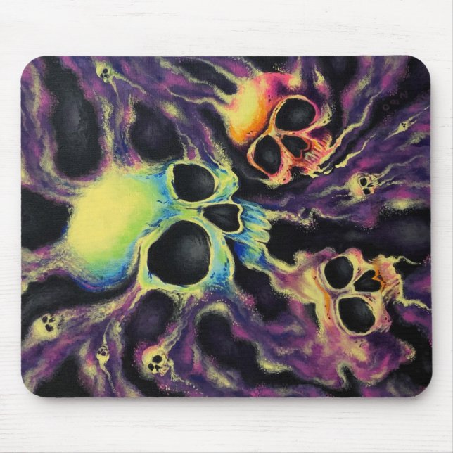 Tapis De Souris "Psychedelia" Grappe crânienne Art Designer Pad so (Devant)