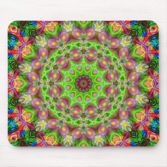 Tapis De Souris Psychédélique géométrique Mandala Ball Mousepad (Devant)