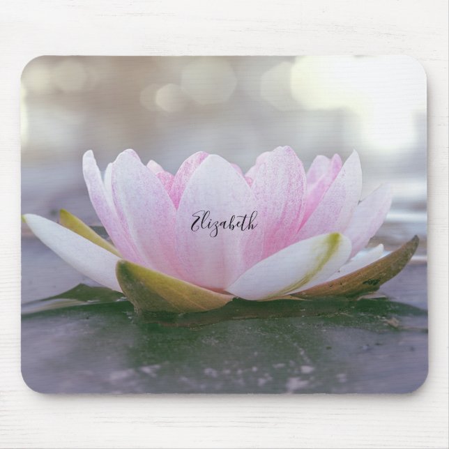 Tapis De Souris Psychologue Thérapeutique Zen, Fleur Lotus Rose (Devant)