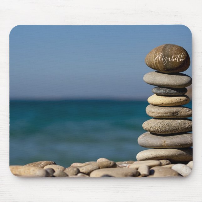 Tapis De Souris Psychologue Thérapeutique Zen Stones, Mer (Devant)