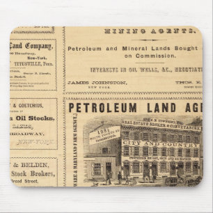 Tapis De Souris Publicités pétrolières de New York et de Pennsy