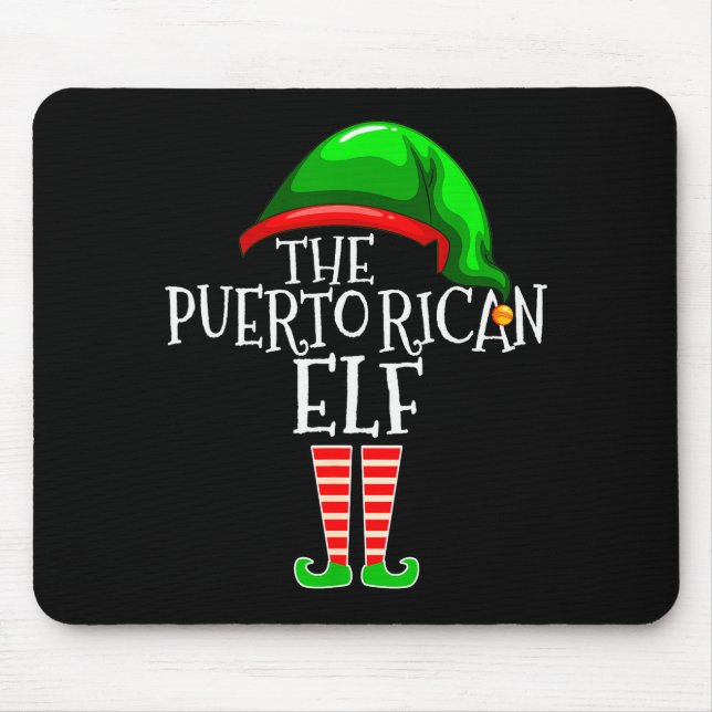 Tapis De Souris Puerto Rican Elf Family Matching Group Christmas G (Devant)
