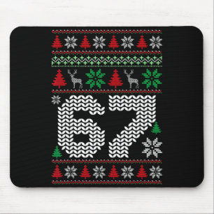 Tapis De Souris Pull Noël Laid 67 Six Sept 6 7 Mème Drôle