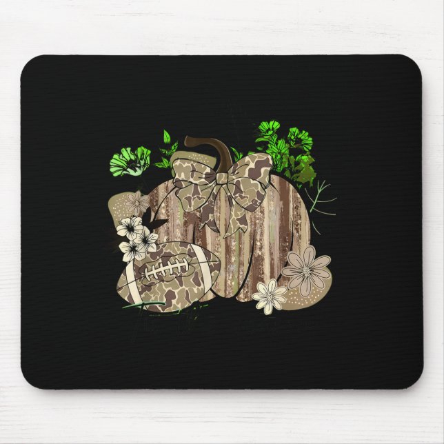 Tapis De Souris Pumpkin Football Western Retro Tis The Season Coun (Devant)