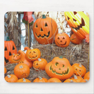 Tapis De Souris pumpkin scary spooky halloween jack o lantern