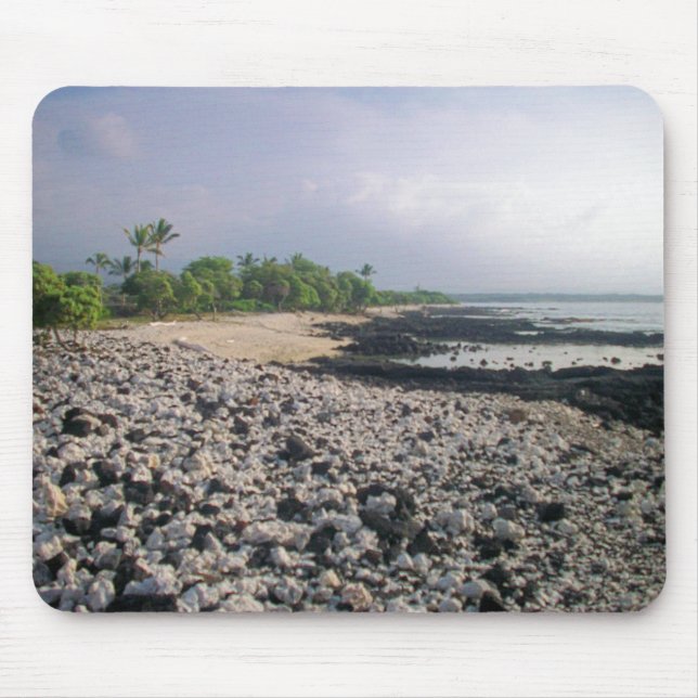 Tapis De Souris PunaluGu Plage de sable noir Hawaii Big Island (Devant)