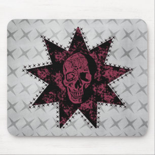 Tapis De Souris Punk Skull Mousepad (Dark Pink)