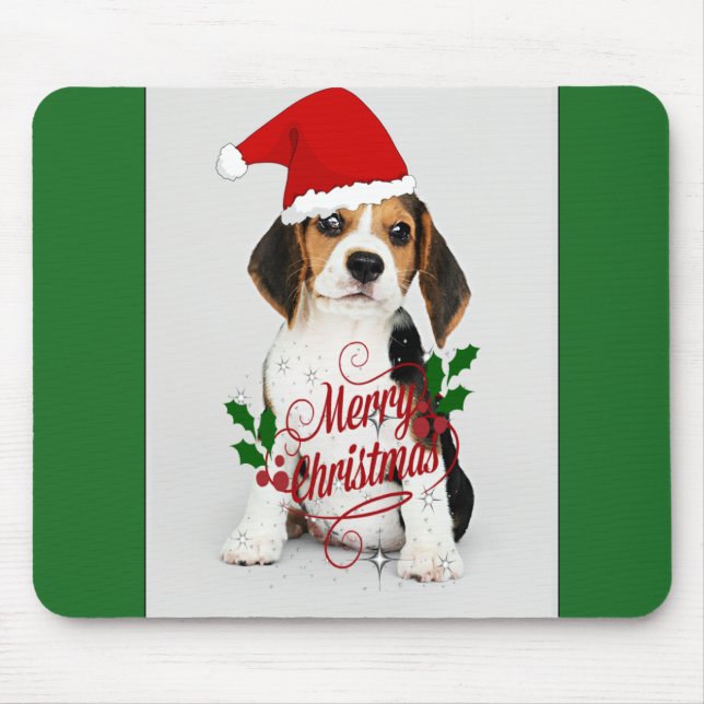 Tapis De Souris Puppy de Christmas (Devant)