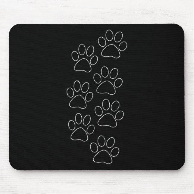 Tapis De Souris Puppy Paws Chien Prints Papa Pup Maman Bon Garçon  (Devant)