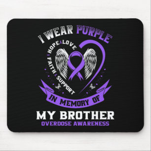Tapis De Souris Purple en mémoire de Brother médicaments overdose 