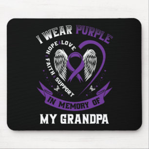 Tapis De Souris Purple En Mémoire De Mon Grand-Père Cancer Pancréa