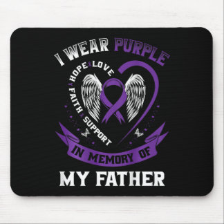 Tapis De Souris Purple En Mémoire Du Père Papa Cancer Pancréatique