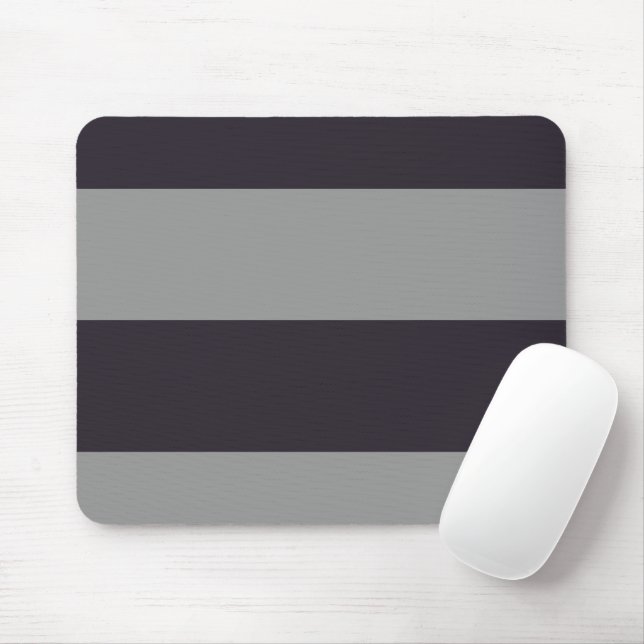 Tapis De Souris Purple foncé et gris Simple Extra Wide Stripes (Avec souris)
