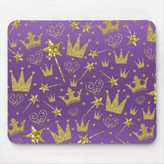 Tapis De Souris Purple & Gold Parties scintillant Girls Princess G (Devant)