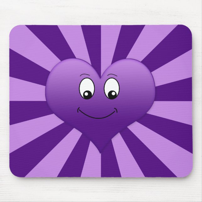 Tapis De Souris Purple Heart maladroit Mousepad (Devant)