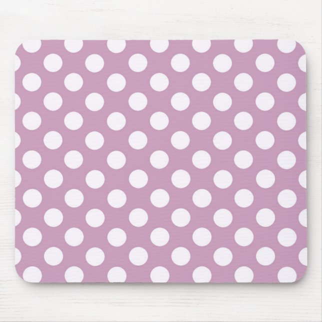 Tapis De Souris Purple Polka Party Moderne Pastel Souris (Devant)