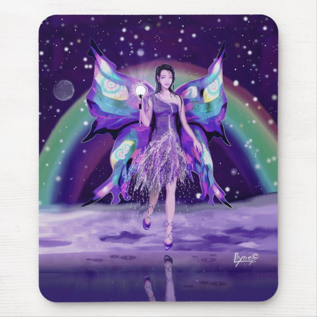Tapis De Souris Purple Rain fée Mouse Pad (Devant)