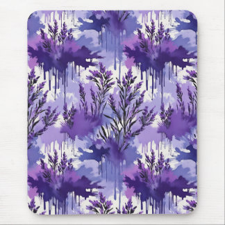 Tapis De Souris Purple Watercolor with Florals