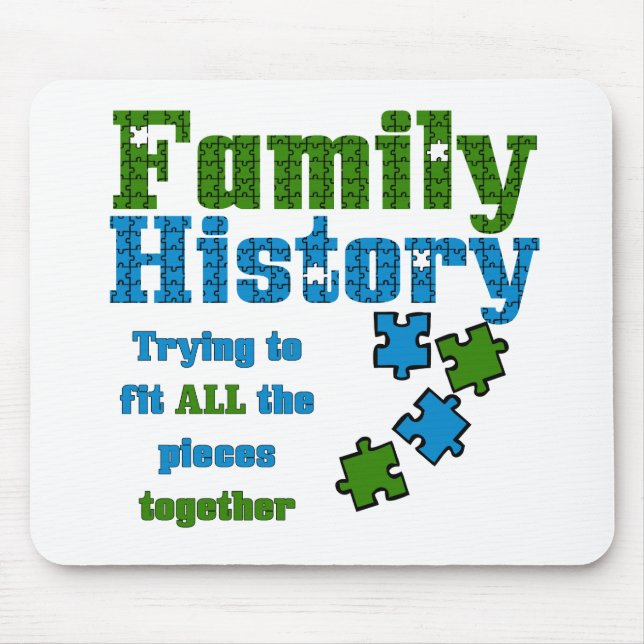 Tapis De Souris Puzzle d'histoire familiale (Devant)