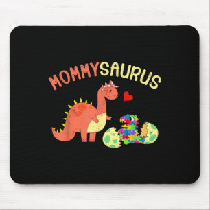 Tapis De Souris Puzzle Mommysaurus dinosaure dino autisme prise de