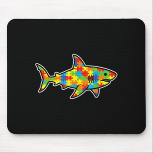 Tapis De Souris Puzzle Shark Neurodiversité Sensibilisation à l'au