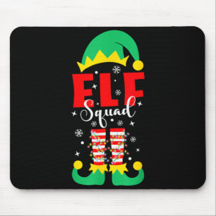 Tapis De Souris Pyjama de Noël assorti pour famille d'elfes drôle