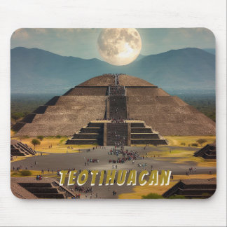 Tapis De Souris Pyramide de la Lune, Teotihuacan, Mexique Voyage