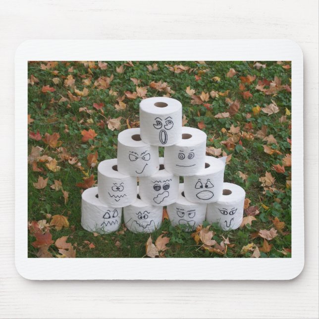 Tapis De Souris Pyramide en papier toilette (Devant)