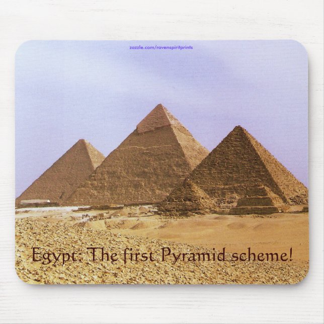 Tapis De Souris Pyramides égyptiennes à l'Humour d'affaires Gizeh  (Devant)