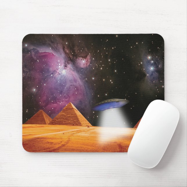 Tapis De Souris Pyramides égyptiennes Gizeh rencontre espace et OV (Avec souris)