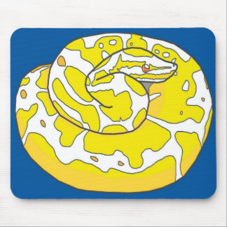 Tapis De Souris Python Mousepad 2 (bleu) de boule albinos