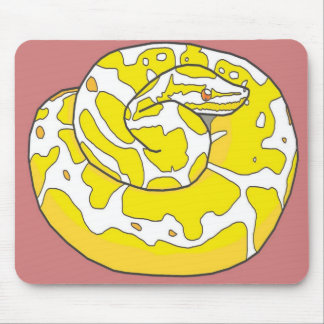 Tapis De Souris Python Mousepad 2 (rose) de boule albinos