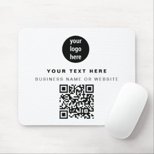 Tapis De Souris QR Code Business Logo Modern Minimalist Business 