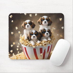Tapis De Souris Quads Cavalier Espagnol Chipies Dans Le Popcorn,