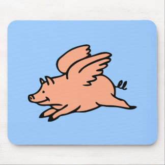 Tapis De Souris Quand les porcs pilotent Mousepad