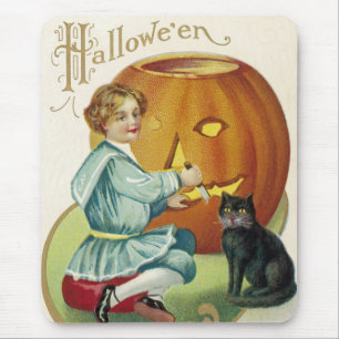 Tapis De Souris Quand les sorcières abondent à Halloween